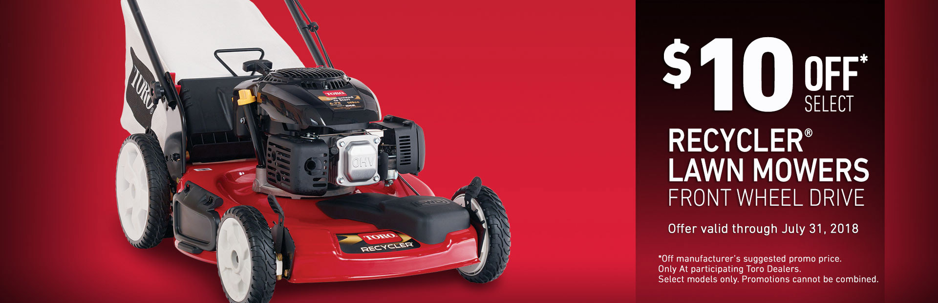 Toro: $10 Off FWD Low Wheel Recyclers